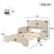 Cama nido infantil de terciopelo Cama nido infantil de terciopelo Beige