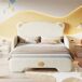 Cama nido infantil de terciopelo Cama nido infantil de terciopelo Beige