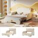 Cama nido infantil de terciopelo Cama nido infantil de terciopelo Beige