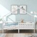 Cama cabaña infantil de madera maciza Cama cabaña infantil de madera maciza Blanco