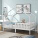 Cama cabaña infantil de madera maciza Cama cabaña infantil de madera maciza Blanco