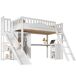 Cama alta infantil de madera de pino Cama alta infantil de madera de pino Blanco