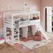 Cama alta infantil de madera de pino Cama alta infantil de madera de pino Blanco