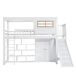 Cama alta infantil de madera de pino Cama alta infantil de madera de pino Blanco
