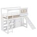 Cama alta infantil de madera de pino Cama alta infantil de madera de pino Blanco