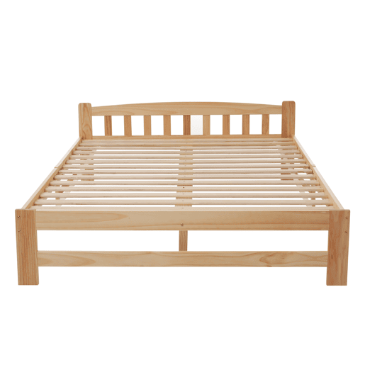 Cama individual com estrutura em madeira 140x200cm - Natural