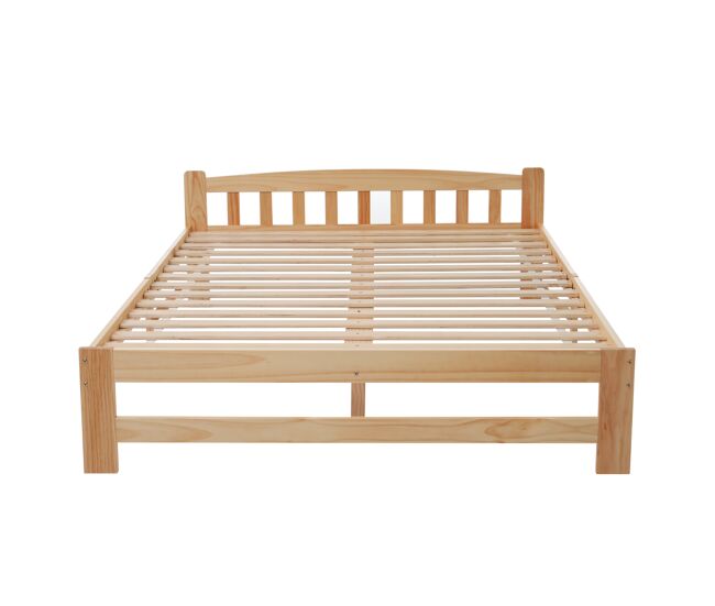 Cama individual estructura de madera 140x200cm - natural
