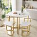 Conjunto de mesas y sillas de comedor 80x80 Conjunto de mesas y sillas de comedor 80x80 Blanco