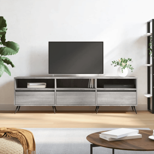 Móvel de TV - Modulo de TV - Armário de TV 150x30x44,5 cm derivados de madeira cinzento sonoma