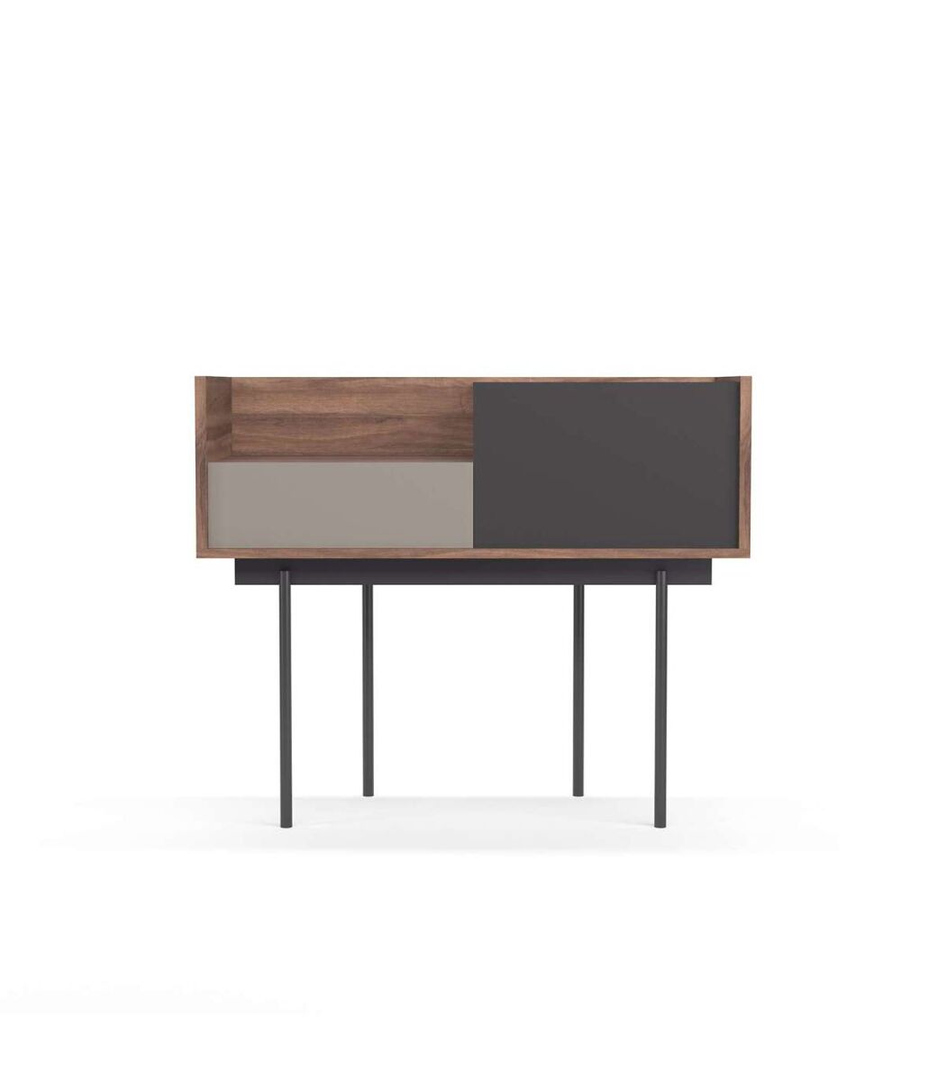 Recibidor modelo 671 en madera y patas metálicas 98 Gris