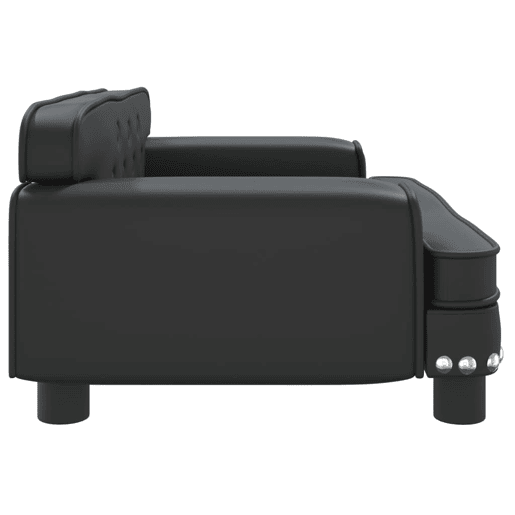 Sofá infantil - Sofá para crianças 70x45x30 cm couro artificial preto Sofá infantil - Sofá para crianças 70x45x30 cm couro artificial preto