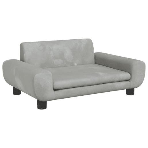 Sofá infantil - Sofá para crianças 70x45x33 cm veludo cinzento-claro Sofá infantil - Sofá para crianças 70x45x33 cm veludo cinzento-claro