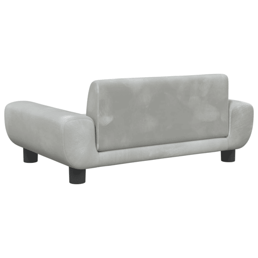 Sofá infantil - Sofá para crianças 70x45x33 cm veludo cinzento-claro Sofá infantil - Sofá para crianças 70x45x33 cm veludo cinzento-claro
