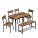 Conjunto de mesas y sillas de comedor Conjunto de mesas y sillas de comedor Marrón