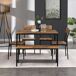 Conjunto de mesas y sillas de comedor Conjunto de mesas y sillas de comedor Marrón