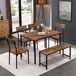 Conjunto de mesas y sillas de comedor Conjunto de mesas y sillas de comedor Marrón