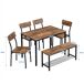 Conjunto de mesas y sillas de comedor Conjunto de mesas y sillas de comedor Marrón