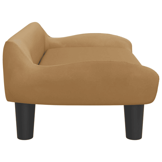 Sofá infantil - Sofá para crianças 70x40x24 cm veludo castanho
