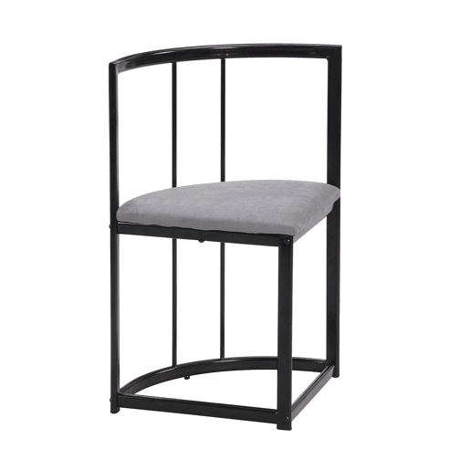 Conjunto de mesa e 6 cadeiras - cadeiras com assento e almofadas para as costas - preto Conjunto de mesa e 6 cadeiras - cadeiras com assento e almofadas para as costas - preto