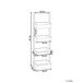 Beliani Estantería de baño VAUPES Beliani Estantería de baño VAUPES Madera Clara