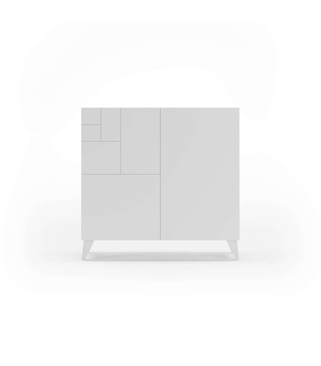 Zapatero modelo 512 acabado blanco, 90x90x27 (alto x ancho x fondo)