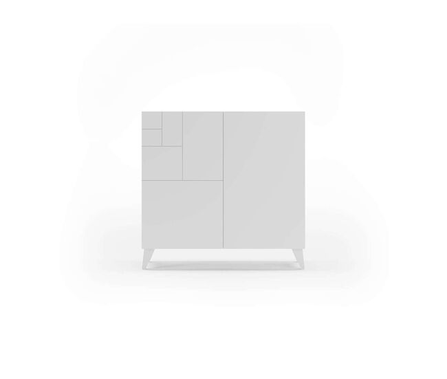 Zapatero modelo 512 acabado blanco, 90x90x27 (alto x ancho x fondo)