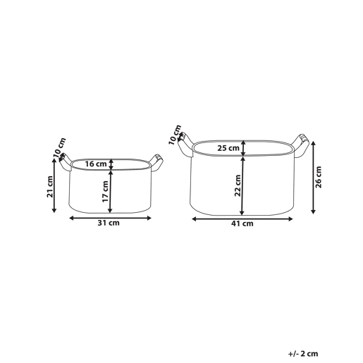 Beliani Conjunto de 2 vasos para plantas TULIPE Beliani Conjunto de 2 vasos para plantas TULIPE