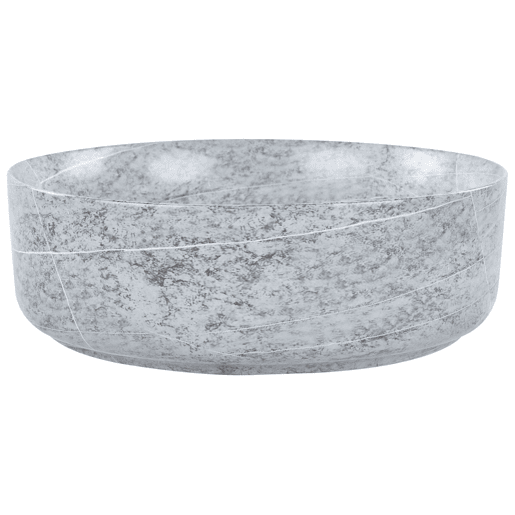 Lavatório de bancada em cerâmica cinzenta com efeito de granito ? 37 cm GUDAR