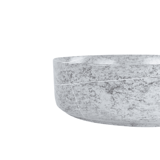 Lavatório de bancada em cerâmica cinzenta com efeito de granito ? 37 cm GUDAR