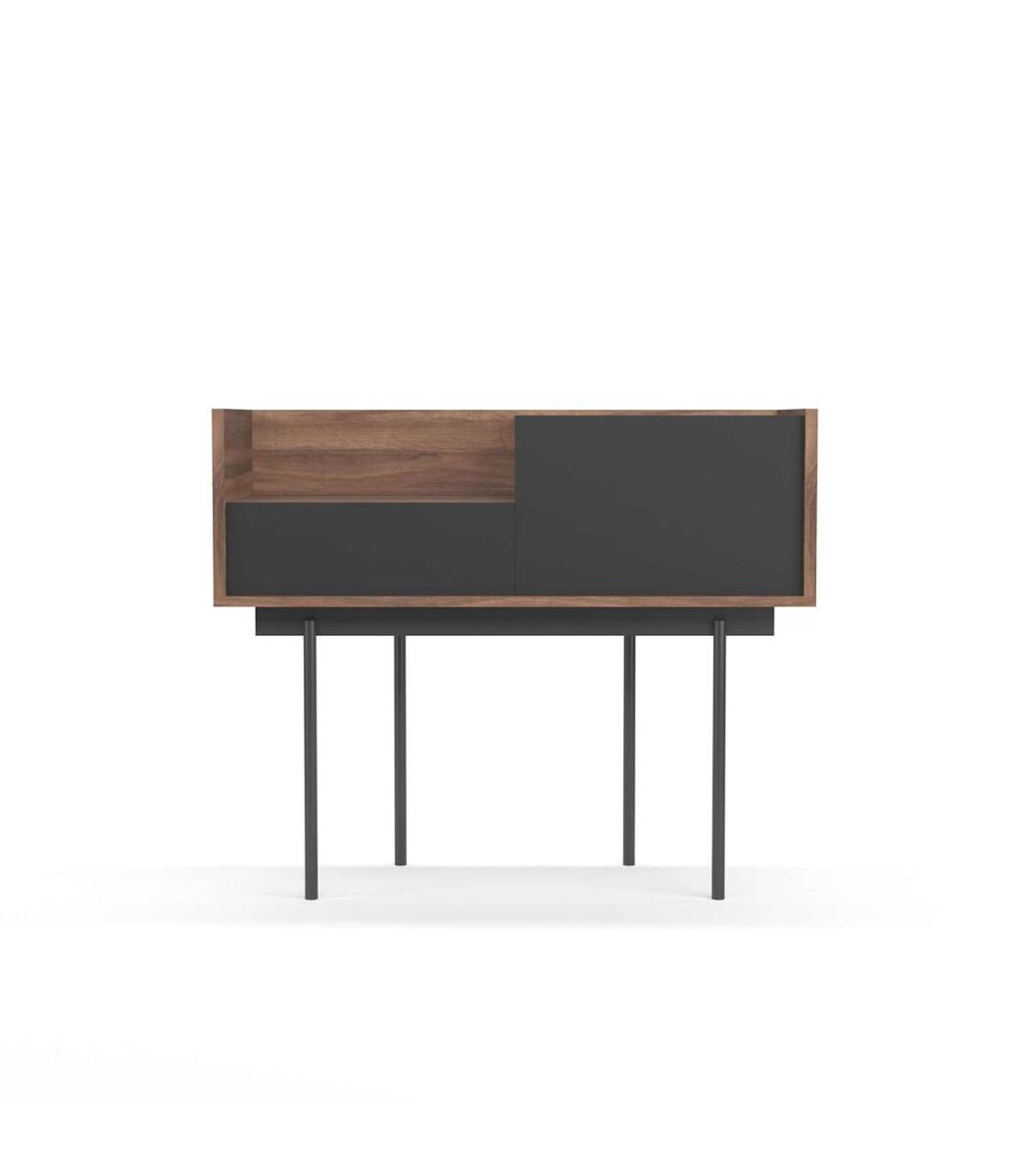 Recibidor modelo 671 en madera y patas metálicas 98 Gris Oscuro