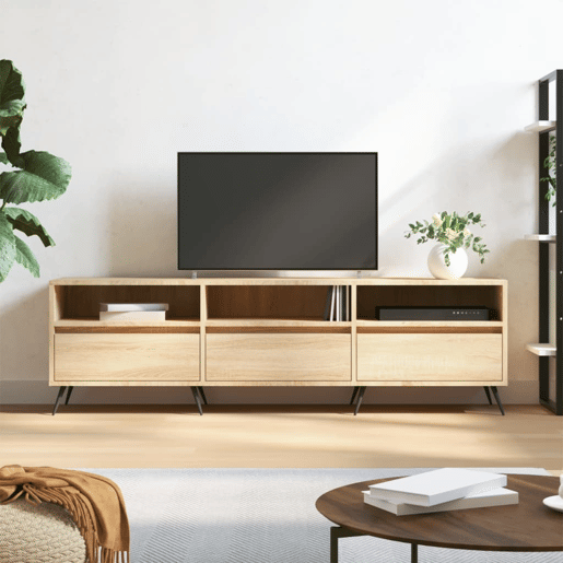 Móvel de TV - Modulo de TV - Armário de TV 150x30x44,5 cm derivados de madeira carvalho sonoma