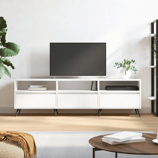 Móvel de TV - Modulo de TV - Armário de TV 150x30x44,5 cm derivados de madeira branco