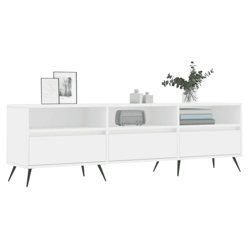 Móvel de TV - Modulo de TV - Armário de TV 150x30x44,5 cm derivados de madeira branco