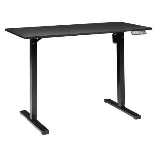 Secretária de pé ajustável eletricamente TAVARES Preto 120 cm 60 cm