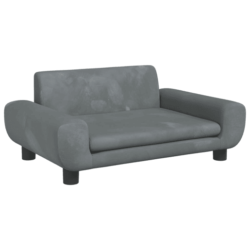 Sofá infantil - Sofá para crianças 70x45x33 cm veludo cinzento-escuro