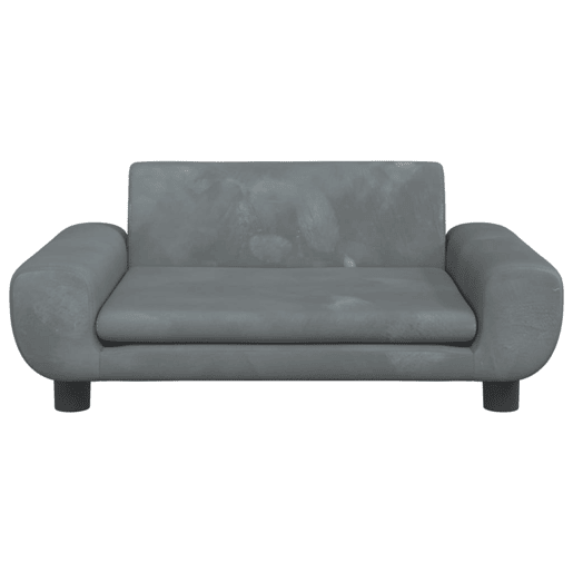 Sofá infantil - Sofá para crianças 70x45x33 cm veludo cinzento-escuro