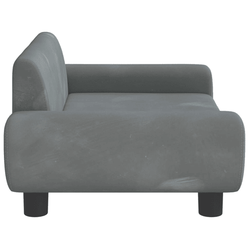 Sofá infantil - Sofá para crianças 70x45x33 cm veludo cinzento-escuro