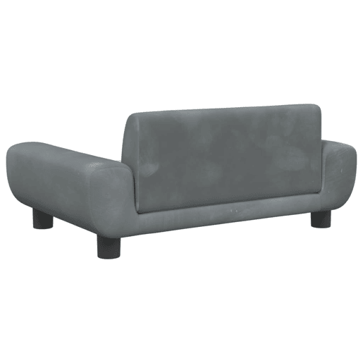 Sofá infantil - Sofá para crianças 70x45x33 cm veludo cinzento-escuro