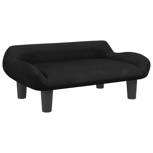 Sofá infantil - Sofá para crianças 70x40x24 cm veludo preto