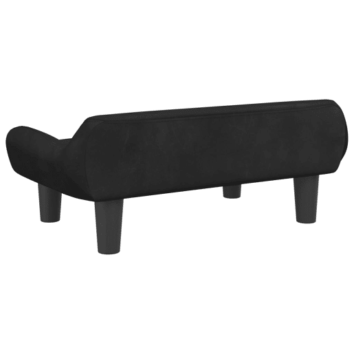 Sofá infantil - Sofá para crianças 70x40x24 cm veludo preto