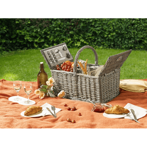 Cesto de piquenique GROSEILLE Vime Cinzento