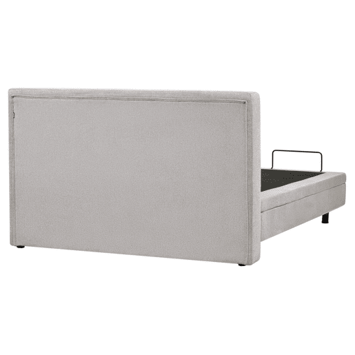 Cama ajustável Tecido DUKE 160 x 200 cm Cinzento claro