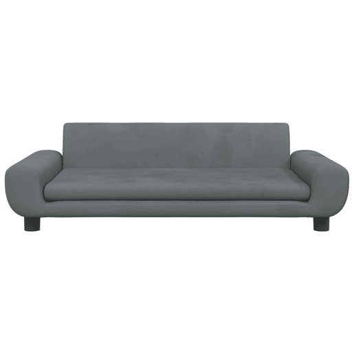 Sofá infantil - Sofá para crianças 100x54x33 cm veludo cinzento-escuro Sofá infantil - Sofá para crianças 100x54x33 cm veludo cinzento-escuro