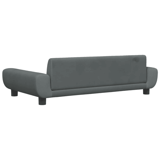 Sofá infantil - Sofá para crianças 100x54x33 cm veludo cinzento-escuro Sofá infantil - Sofá para crianças 100x54x33 cm veludo cinzento-escuro