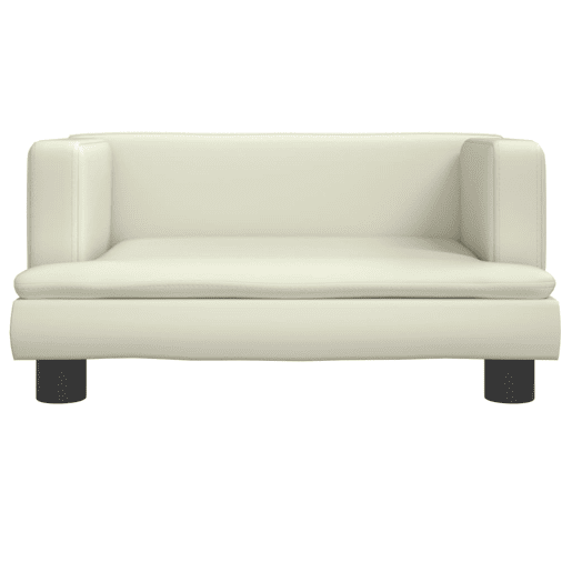 Sofá infantil - Sofá para crianças 60x40x30 cm couro artificial cor creme