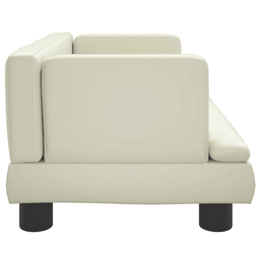 Sofá infantil - Sofá para crianças 60x40x30 cm couro artificial cor creme