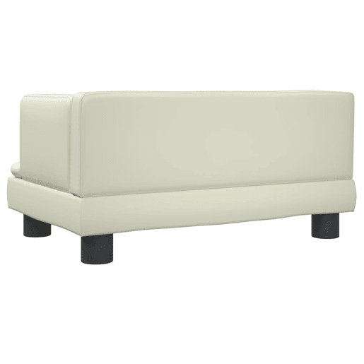Sofá infantil - Sofá para crianças 60x40x30 cm couro artificial cor creme