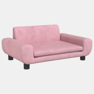 Sofá infantil - Sofá para crianças 70x45x33 cm veludo rosa