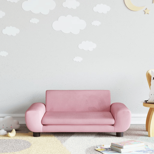 Sofá infantil - Sofá para crianças 70x45x33 cm veludo rosa