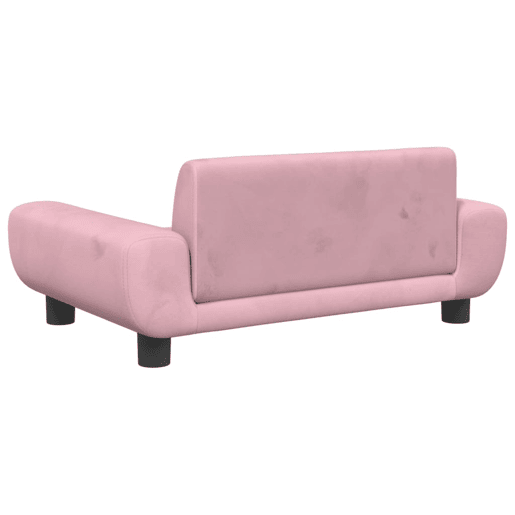 Sofá infantil - Sofá para crianças 70x45x33 cm veludo rosa